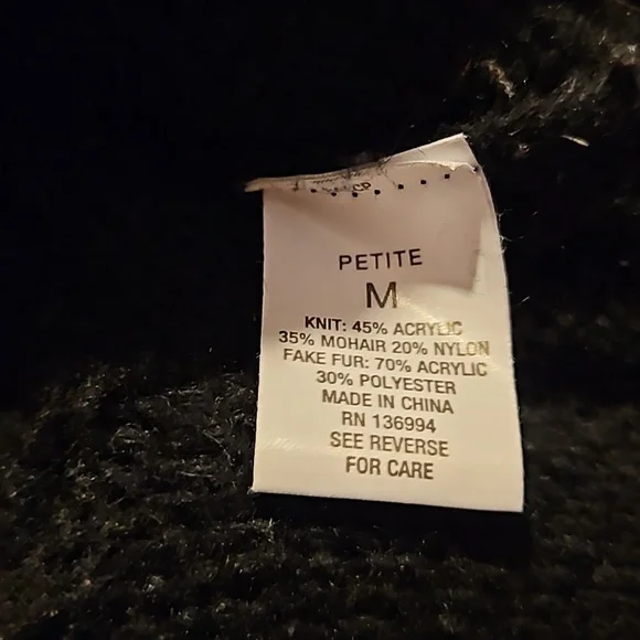 Roz & Ali Boho PM Black Asymmetric Cardigan - Picture 5 of 16